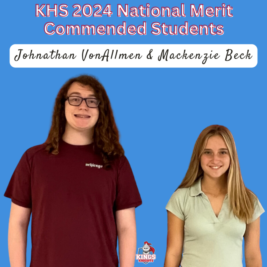 KHS 2024 National Merit Commended Students Johnathan VonAllmen and Mackenzie Beck